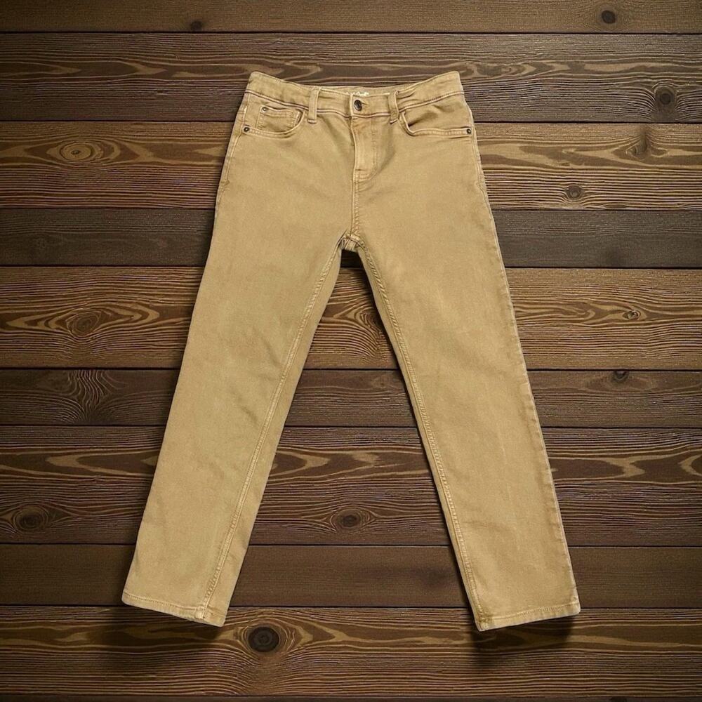 Cat & Jack Girls Slim Fit Denim Khaki Pants Brown Size 12